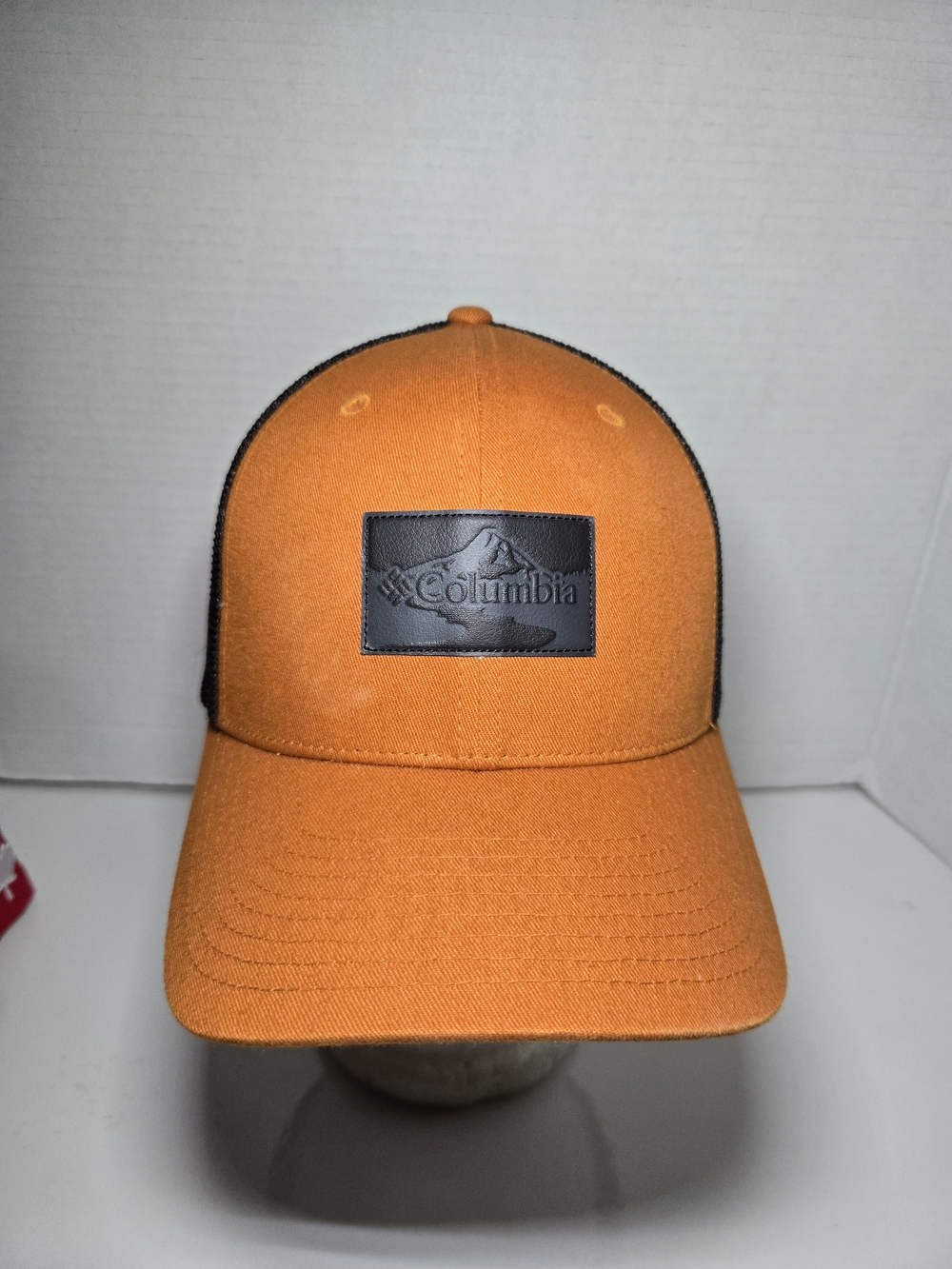 Columbia Orange and Black Logo Trucker Hat